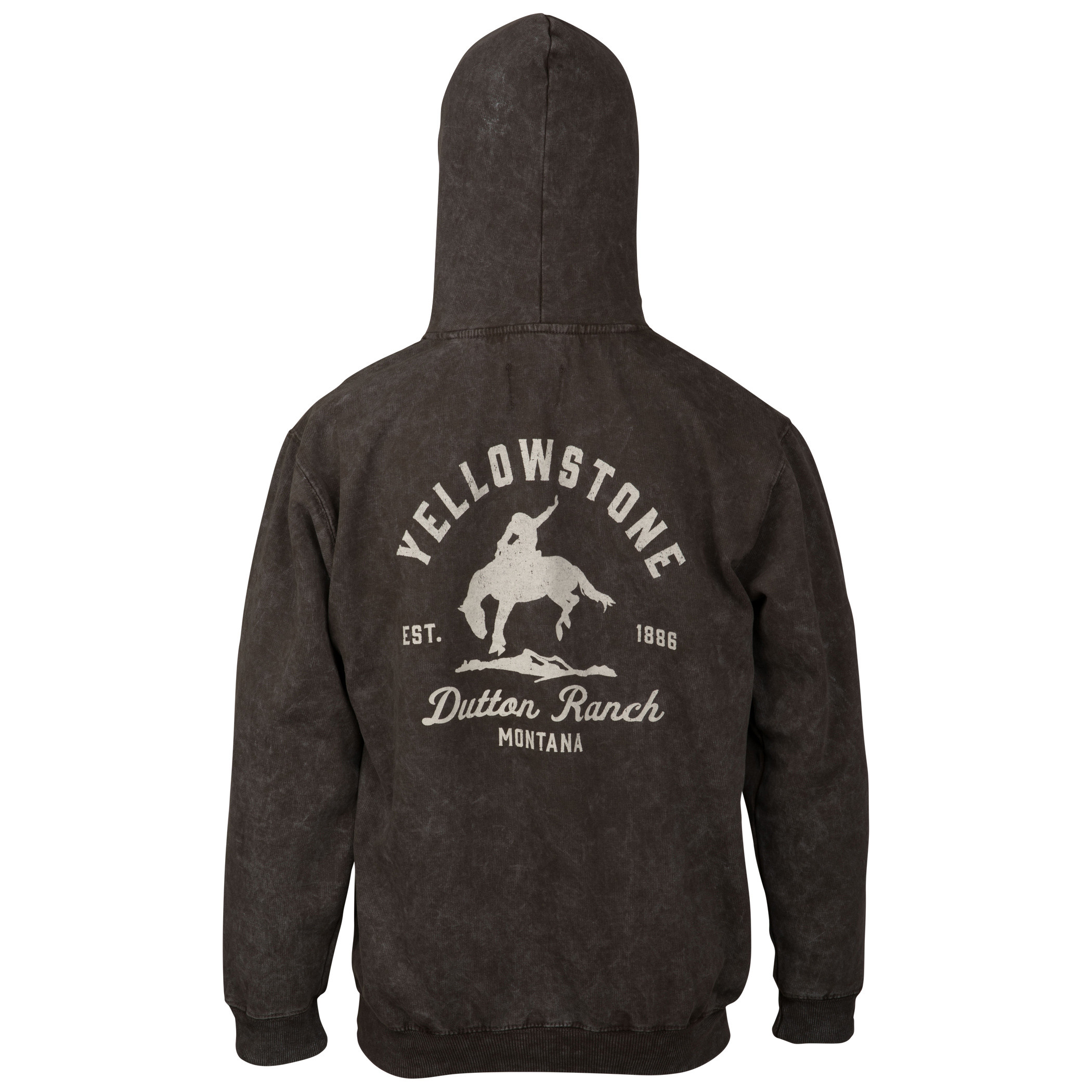 Yellowstone Dutton Ranch Montana Mineral Wash Pull-Over Pocket Hoodie